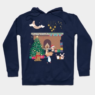 Christmas fireplace Hoodie